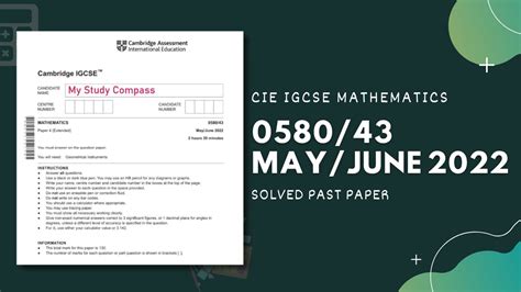 Download Igcse Math Specimen Paper 4 2014 