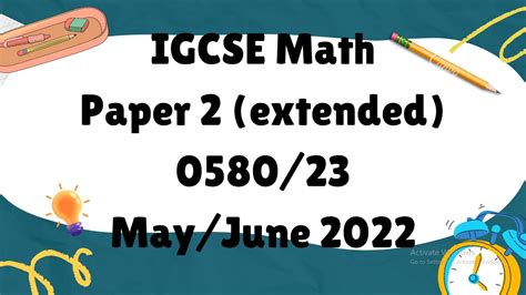 Read Online Igcse Mathematics 0580 May June Paper2 
