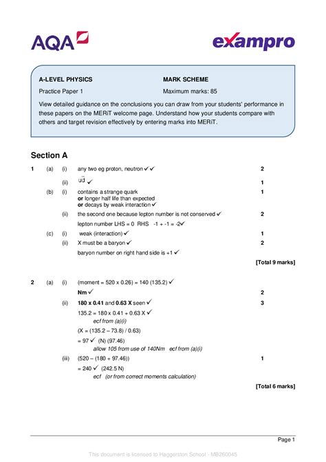 Read Igcse Physics Mark Scheme Paper 1 