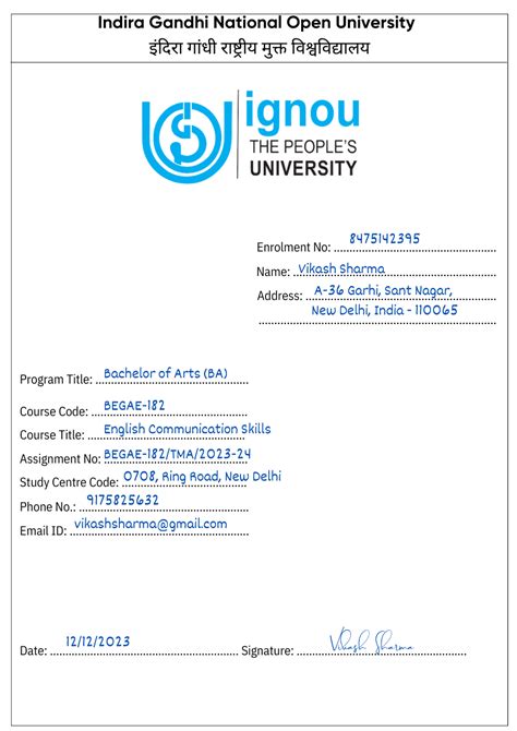 Ignou Front Page