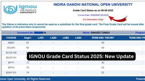 Ignou Grade Card