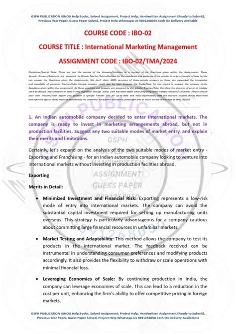 Ignou Ibo 2 Solved Assignment 2017 2018