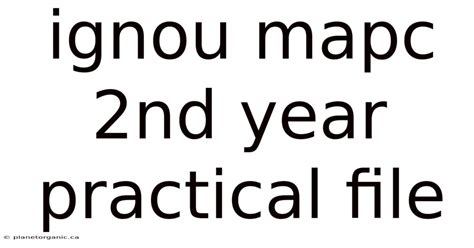 Ignou Mapc 2nd Year Practical File