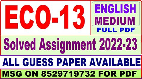 Read Ignou Eco 13 Solved Assignment 2014 15 2015 16 