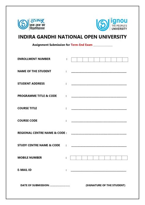 Download Ignou Solved Assignments 2017 Ignou Assignment Front 