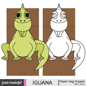 Read Iguana Paper Bag Puppet Template 