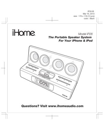 Download Ihome Ip28 User Guide 