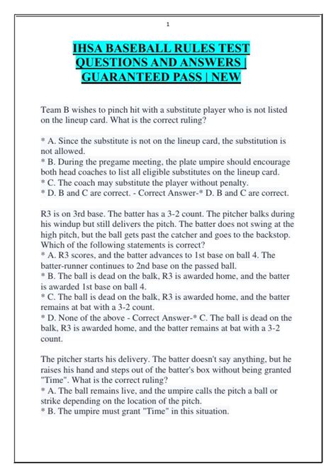 Ihsa Baseball Rules 2013