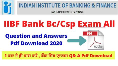 Iibf Exam Csc