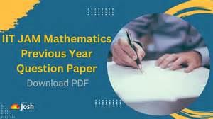 Iit Jam Mathematics Previous Question Paper