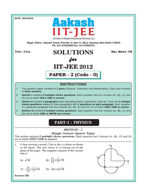 Full Download Iit Jee 2012 Paper 