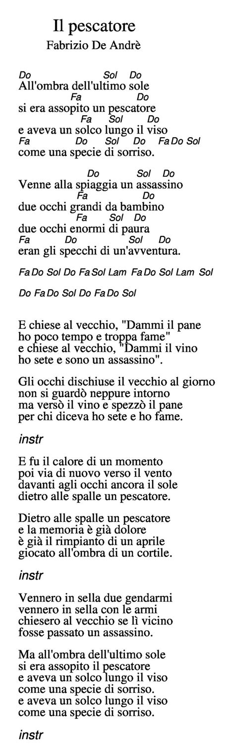 Il Pescatore Testo