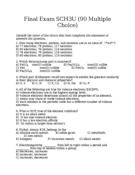 Ilc Chemistry Sch3u Answer