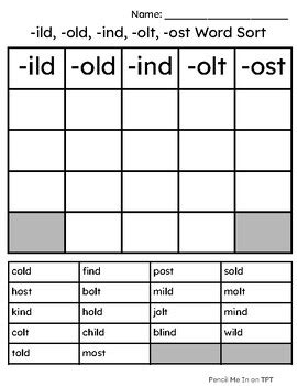 Ild Old Ind Olt Ost Words