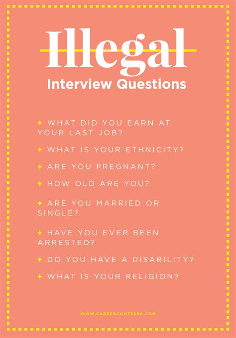 Illegal Interview Questions Office Of Career Strategy Yale Illegal Interview Questions - Illegal Interview Questions