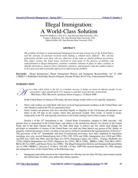 Read Online Illegal Immigration Research Paper Outline 