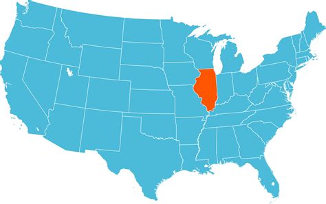 illinois on us map