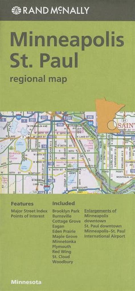 illinois rand mcnally folded map states