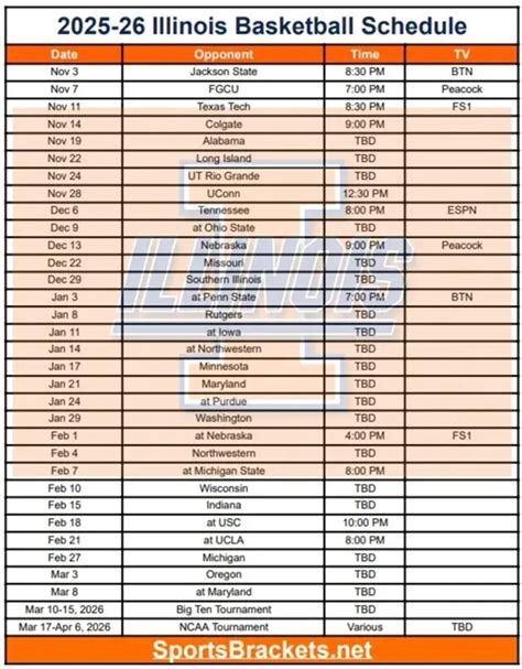 illinois schedule