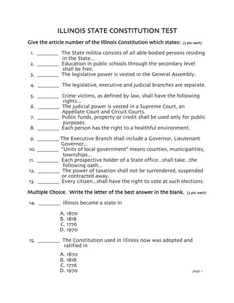 Read Online Illinois Constitution Test 2012 Study Guide 