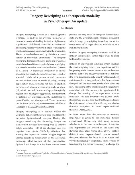 Imagery Rescripting Therapiemanual Zur Behandlung