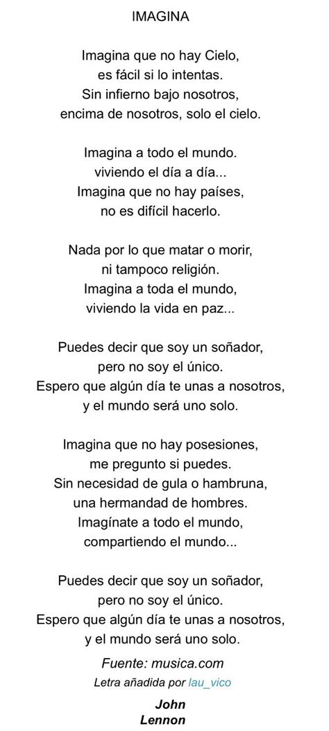 Imagine Con Letra