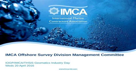 Download Imca Offshore Survey Guidance An Update On Further 