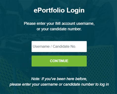 Imi Eportfolio Login