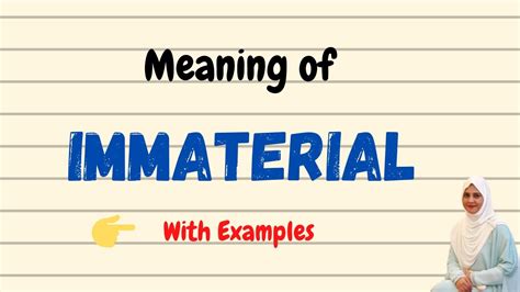 immaterial meaning