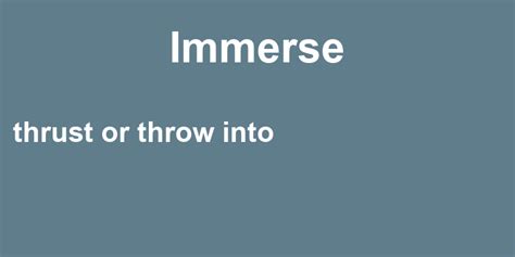 immersed meaning