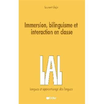 immersion bilinguisme et interaction en classe