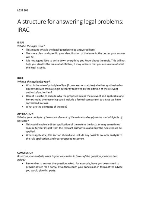 Immigration Law Sample Exam Answer
