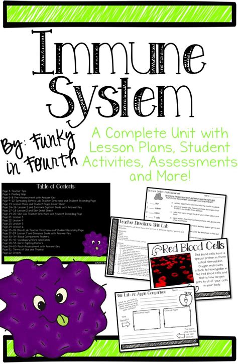 Immune System Lessons Worksheets And Activities Teacherplanet Com Immune System Worksheet Middle School - Immune System Worksheet Middle School