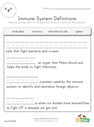 Immune System Worksheets For 5th Grade The Healthy Immune System Worksheet - The Healthy Immune System Worksheet