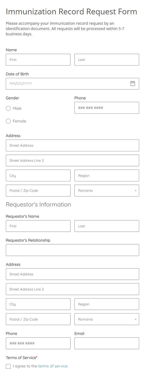 Download Immunization Record Request Form Mass 