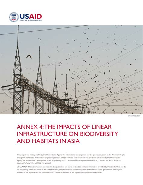 impacts linear infra wildlife pdf