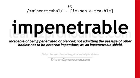 Impenetrable Definition