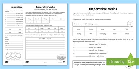 Imperative Verbs Bossy Words Activity Primary Resource Twinkl Imperative Verbs Worksheet Grade 6 - Imperative Verbs Worksheet Grade 6