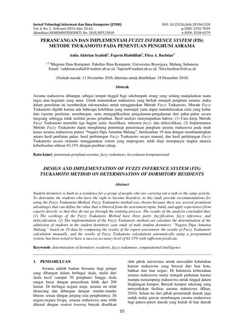 Download Implementasi Metode Fuzzy Inference System Fis Tsukamoto 