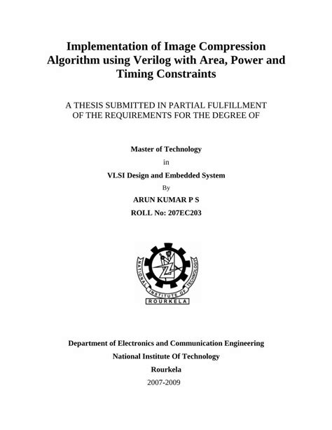 Full Download Implementation Of Image Compression Algorithm Using 