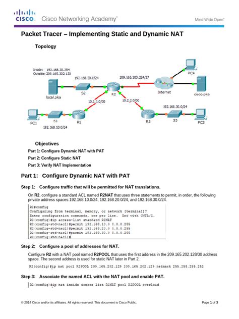 Implementing Static And Dynamic Nat