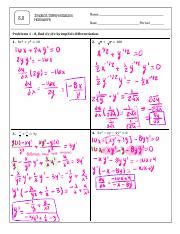 Full Download Implicit Differentiation Homework Answers 