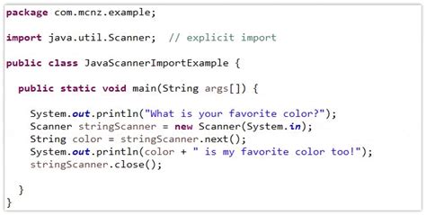 Import Scanner Java