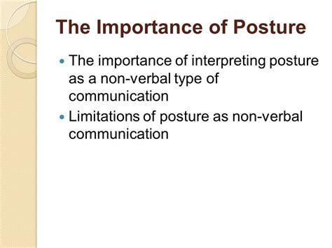 importance of posture in communication