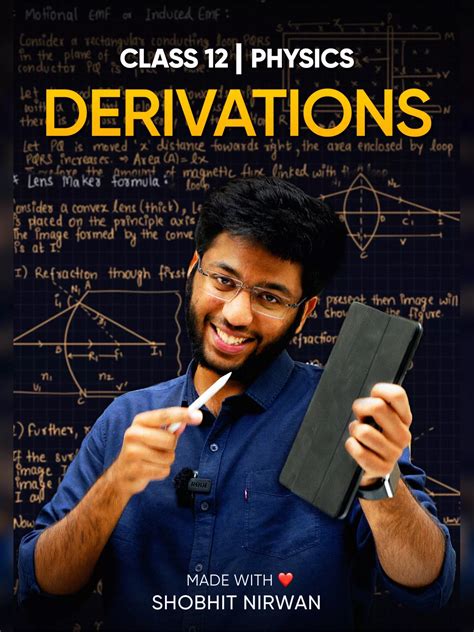 Important Derivations Physics Class 12