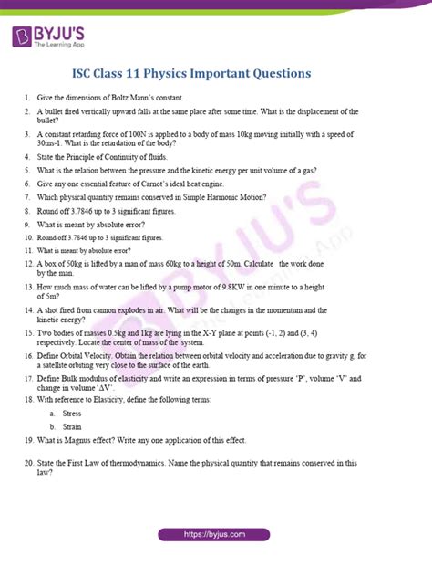 Important Question Of Physics Class 12