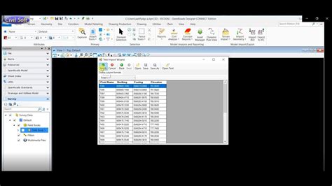 importing survey data into Bentley OpenRoad - YouTube