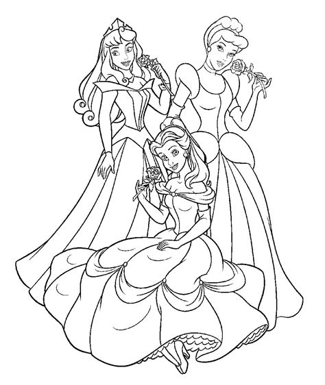 Imprime tus Dibujos de Princesas Disney para Colorear