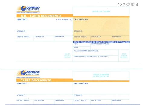 Imprimir Carta Documento