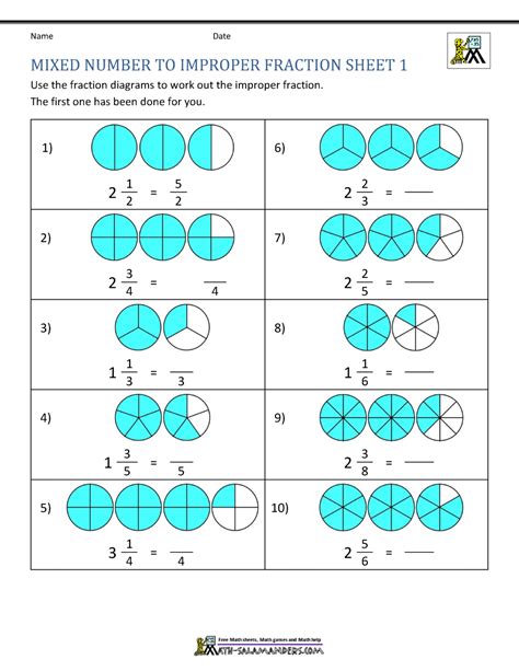 Improper Fractions And Mixed Numbers Activities Converting Teaching Improper Fractions - Teaching Improper Fractions